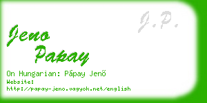 jeno papay business card